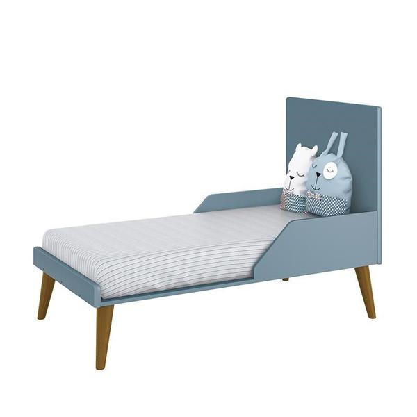 Jogo de Quarto Infantil Theo Retrô Guarda Roupa 2 Portas e Berço Azul com Pés Amadeirado - Reller Móveis Imagem de Jogo de Quarto Infantil Theo Retrô Guarda Roupa 2 Portas e Berço Azul com Pés Amadeirado - Reller Móveis