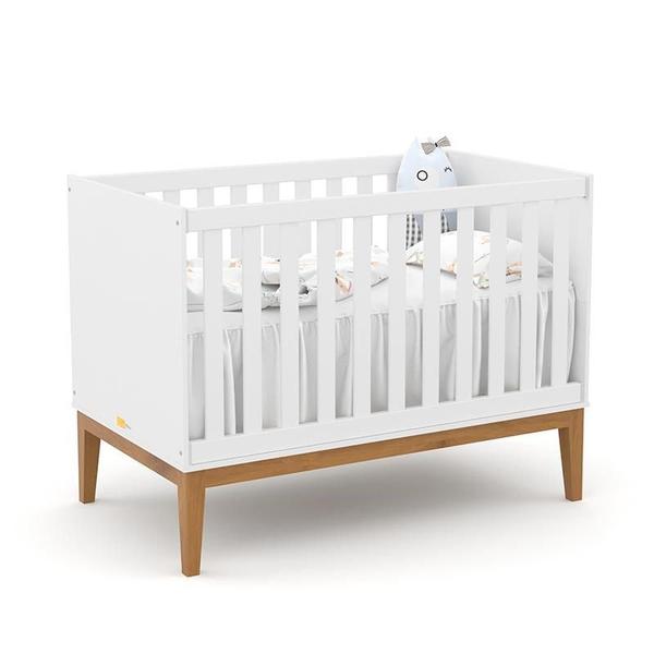 Imagem de Jogo de Quarto Infantil Unique com Cômoda 6 Gavetas e Berço Branco Soft/Eco Wood - Matic Móveis