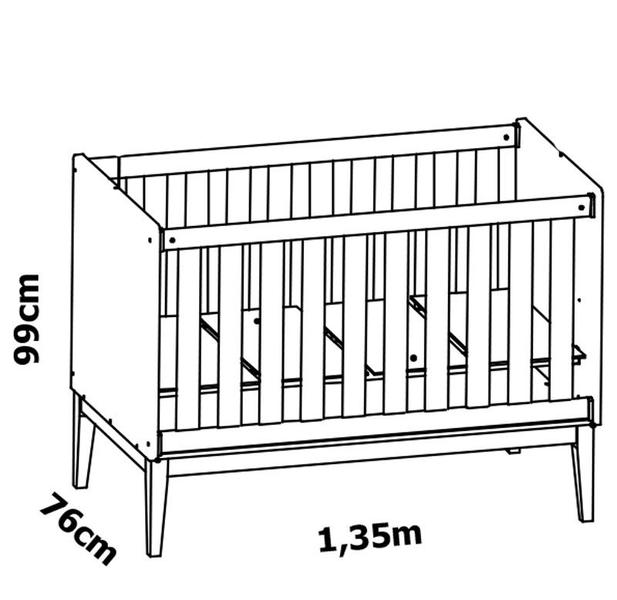 Imagem de Jogo de Quarto para Bebê Completo 2 Portas Classic New Areia Fosco com Natural - Reller