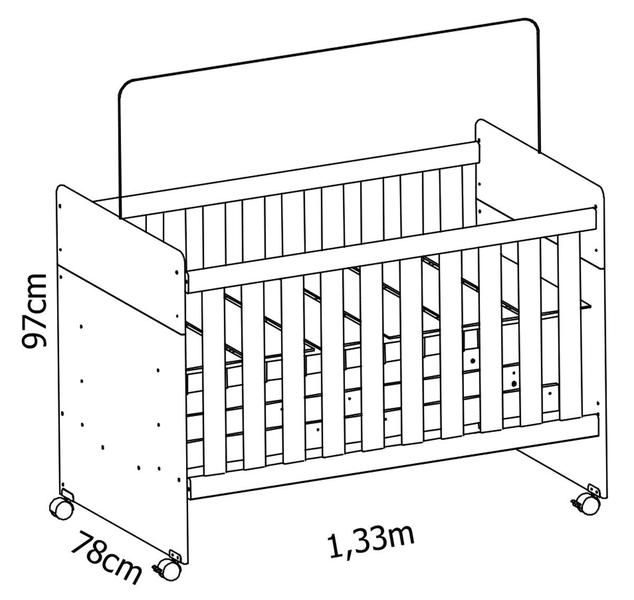 Imagem de Jogo de Quarto para Bebê Completo 2 Portas Katatau Branco Brilho com Mezzo - MoveisAqui