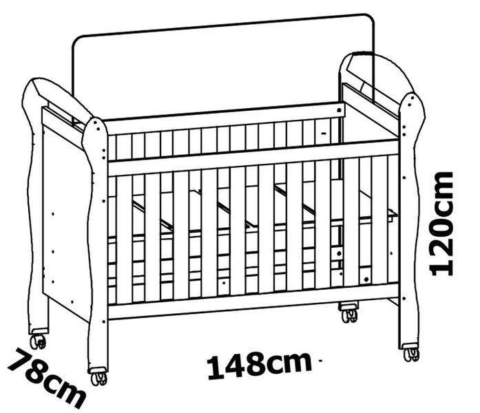 Imagem de Jogo de Quarto para Bebê Completo Joãozinho Branco Fosco com Mezzo - Reller