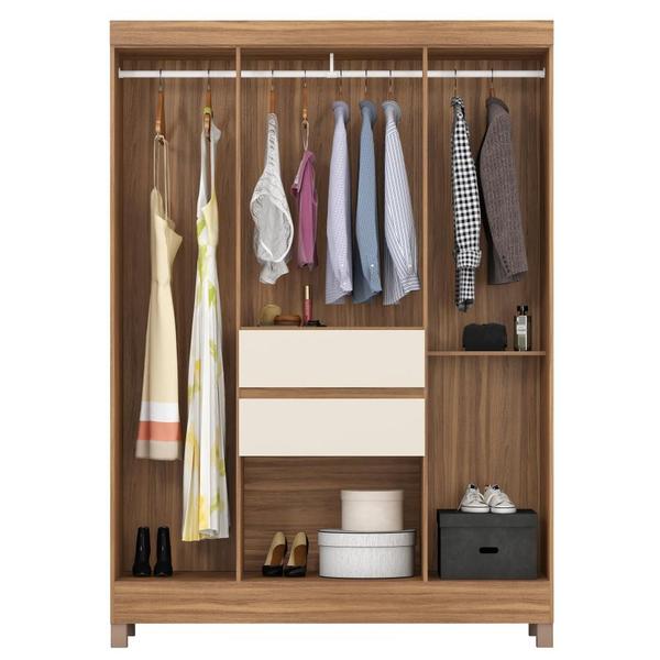 Jogo de Quarto Roupeiro e Comoda Dresden Amendola Off-White - Mais de Casa Imagem de Jogo de Quarto Roupeiro e Comoda Dresden Amendola Off-White
