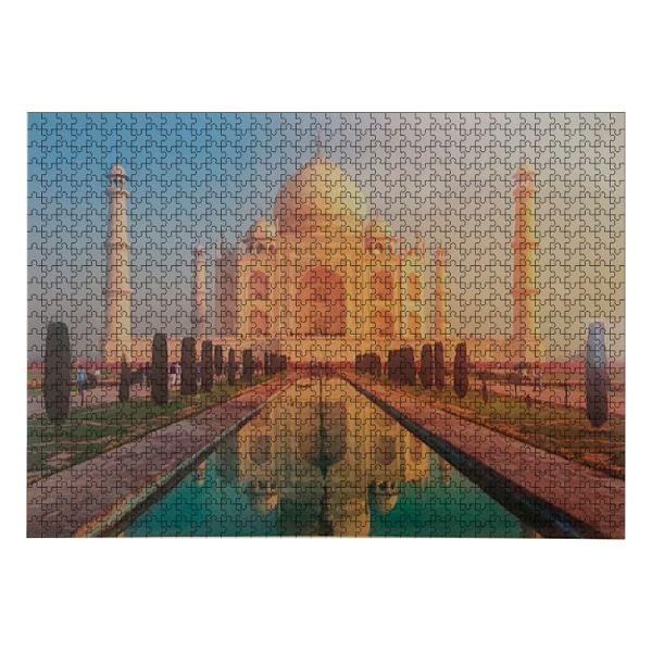 Imagem de Jogo de Quebra Cabeça Temático Taj Mahal Índia com 1000 Peças Educativo Pais & Filhos