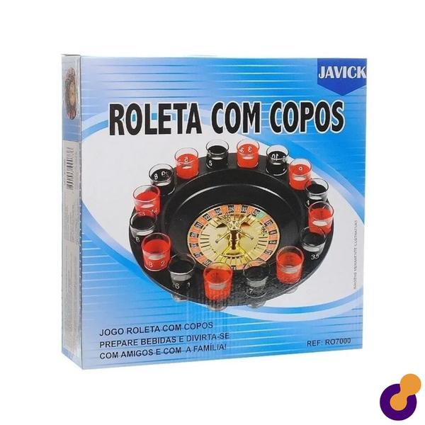 Imagem de Jogo De Roleta Drink Shot 16 Copos Vidro Bebida Cassino