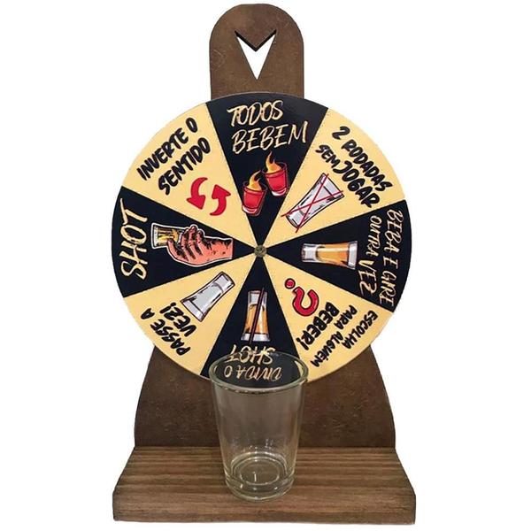 Jogo De Roleta Gira Gira Shot Drinks Decor - Todos Bebem - Retrofenna Decor Imagem de Jogo De Roleta Gira Gira Shot Drinks Decor - Todos Bebem