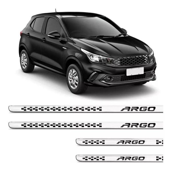 Imagem de Jogo De Soleira Resinada Fiat Argo 2017 E 2018 Prata