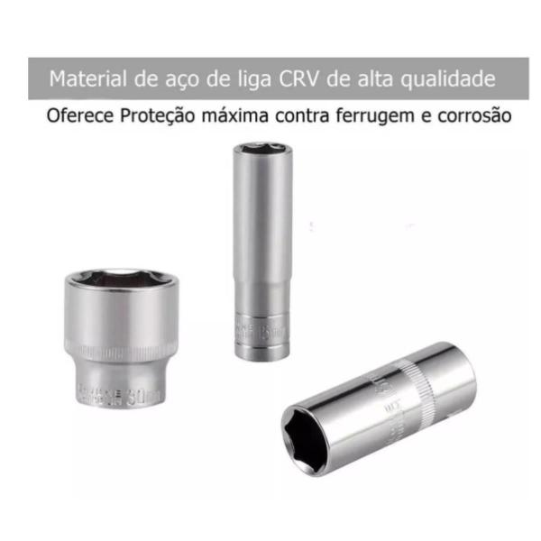 Jogo De Soquetes 108 Peças Profissional Nakasaki Com Maleta - Kit