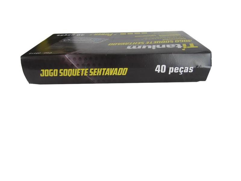 Imagem de Jogo de Soquetes c/ 40 peças 1/4'' e 3/8'' Power - Titanium