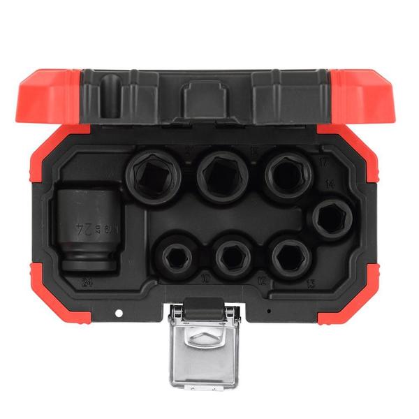 Imagem de Jogo de Soquetes de Impacto 1/2" de 10mm à 24mm 8 Peças - Gedore Red 3300575