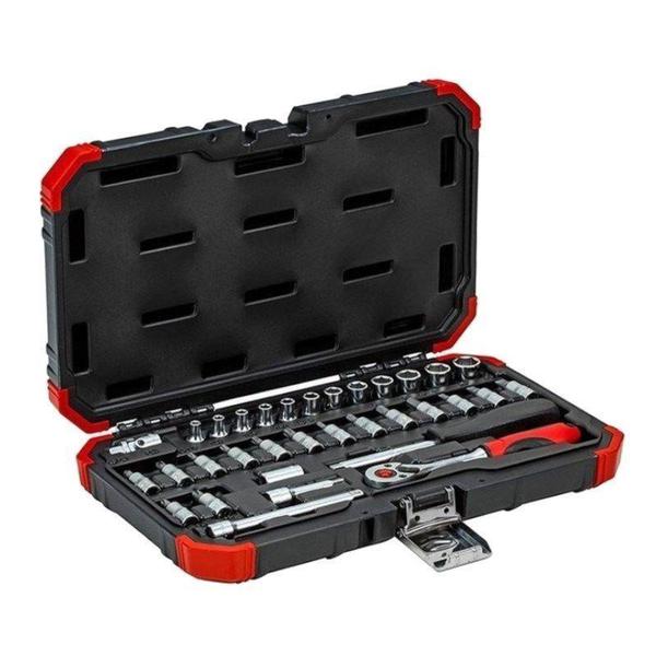 Imagem de Jogo de Soquetes Sextavados Encaixe 1/4" 33 Peças R49003033 Gedore Red