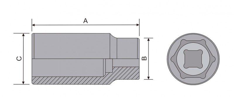 Imagem de Jogo de Soquetes Sextavados Longos 1/2" 9 peças R010240 - Riosul Tools