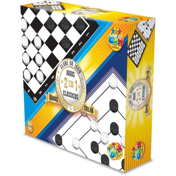 Jogo de Tabuleiro 2 em 1 Dama e Trilha - GGB PLAST Imagem de Jogo de Tabuleiro 2 em 1 Dama e Trilha