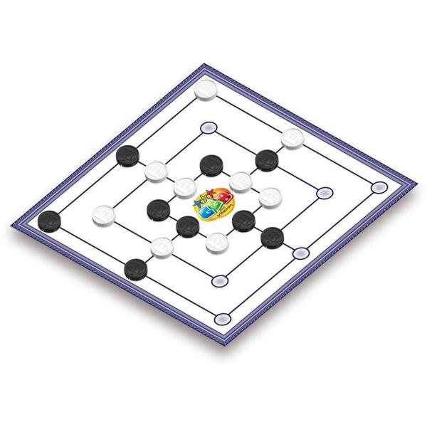 Jogo de Tabuleiro 2 em 1 Dama e Trilha - GGB PLAST Imagem de Jogo de Tabuleiro 2 em 1 Dama e Trilha