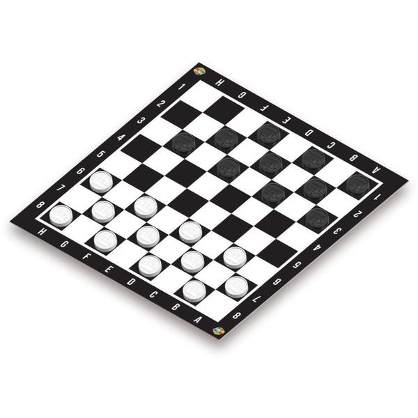 Jogo de Tabuleiro 2 em 1 Dama e Trilha - GGB PLAST Imagem de Jogo de Tabuleiro 2 em 1 Dama e Trilha