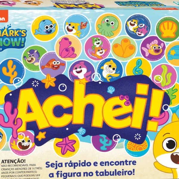 Imagem de Jogo de Tabuleiro Achei! Baby Shark Infantil Raciocínio Percepção Visual Tabuleiro Cartas +3 Anos Nig Brinquedos - 0745