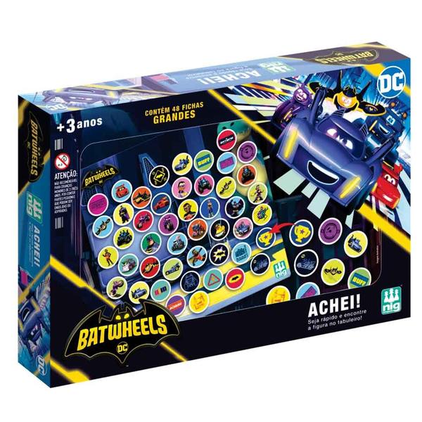 Jogo de Tabuleiro - Achei - Batwheels - Nig Brinquedos Imagem de Jogo de Tabuleiro - Achei - Batwheels - Nig Brinquedos