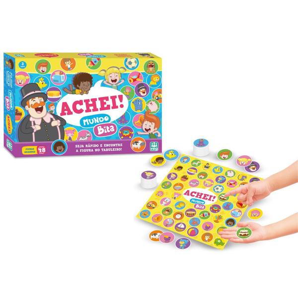 Jogo de Tabuleiro Achei Mundo Bita da Nig Brinquedos 0695 - Geral Imagem de Jogo de Tabuleiro Achei Mundo Bita da Nig Brinquedos 0695