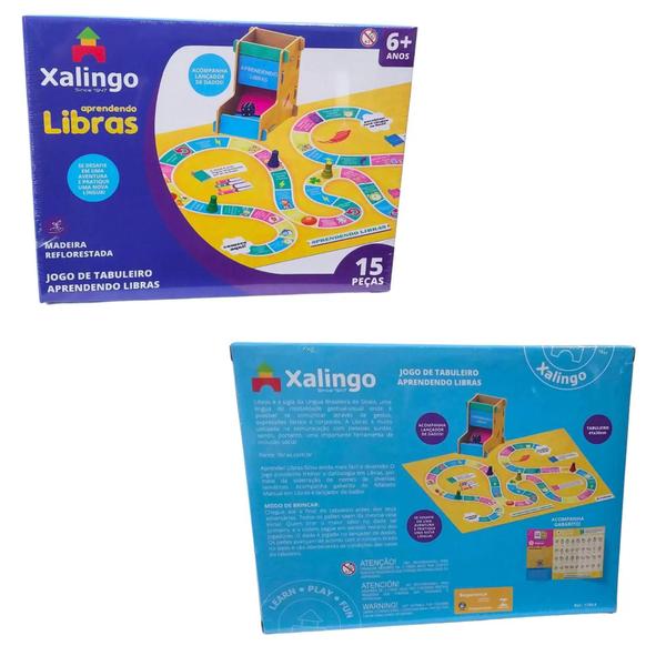 Jogo de Tabuleiro Aprendendo Libras em Madeira Reflorestada 15 Peças Xalingo - 17598 Imagem de Jogo de Tabuleiro Aprendendo Libras em Madeira Reflorestada 15 Peças Xalingo - 17598