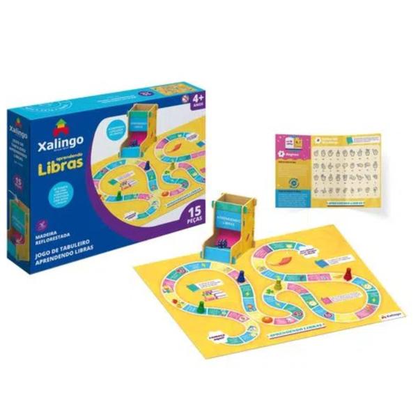 Jogo de Tabuleiro Aprendendo Libras em Madeira Reflorestada 15 Peças Xalingo - 17598 Imagem de Jogo de Tabuleiro Aprendendo Libras em Madeira Reflorestada 15 Peças Xalingo - 17598