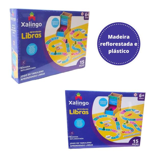 Jogo de Tabuleiro Aprendendo Libras em Madeira Reflorestada 15 Peças Xalingo - 17598 Imagem de Jogo de Tabuleiro Aprendendo Libras em Madeira Reflorestada 15 Peças Xalingo - 17598