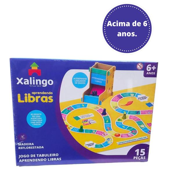 Jogo de Tabuleiro Aprendendo Libras em Madeira Reflorestada 15 Peças Xalingo - 17598 Imagem de Jogo de Tabuleiro Aprendendo Libras em Madeira Reflorestada 15 Peças Xalingo - 17598