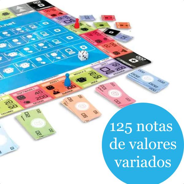 Imagem de Jogo de Tabuleiro Banco.Com.Net Infantil Programação De Sites e Conteúdos +9 Anos Nig Brinquedos - 1122