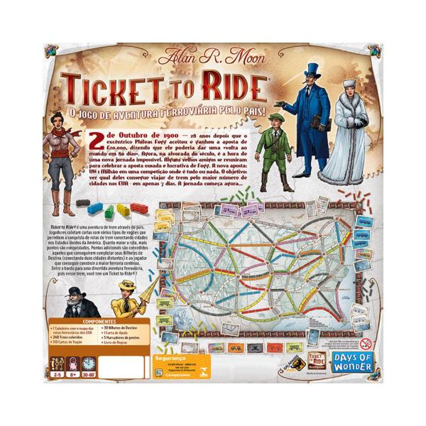 Imagem de Jogo De Tabuleiro Board Game Ferroviário Ticket to Ride