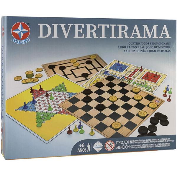 Jogo de Tabuleiro Divertirama 4X1 - Estrela Imagem de Jogo de Tabuleiro Divertirama 4X1