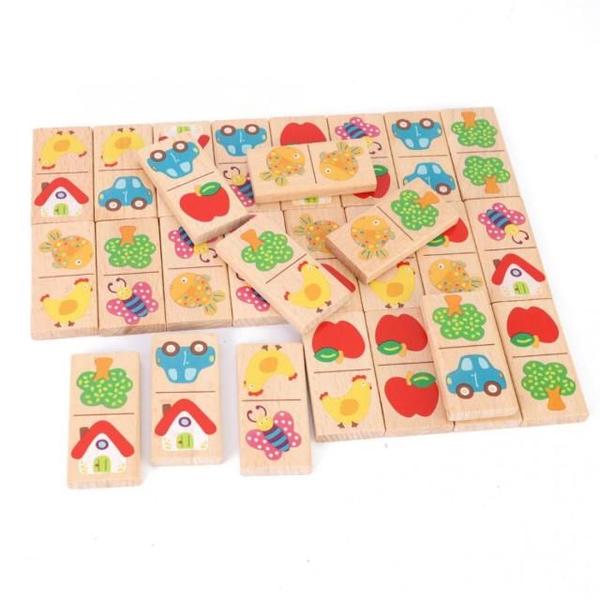 Jogo de tabuleiro Domino Wokex Garden Domino 28 peças para crianças Imagem de Jogo de tabuleiro Domino Wokex Garden Domino 28 peças para crianças