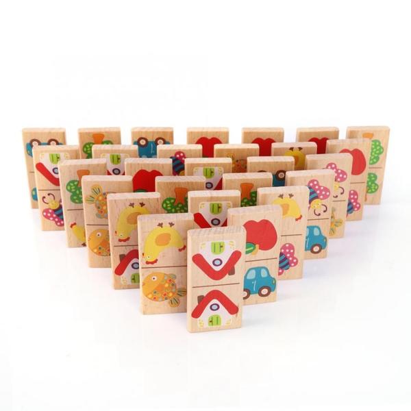 Jogo de tabuleiro Domino Wokex Garden Domino 28 peças para crianças Imagem de Jogo de tabuleiro Domino Wokex Garden Domino 28 peças para crianças