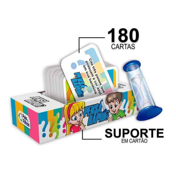 Jogo de Tabuleiro Forca + Quem é Você Cara a Cara + Pensa Rapido - Pais e Filhos Imagem de Jogo de Tabuleiro Forca + Quem é Você Cara a Cara + Pensa Rapido - Pais e Filhos