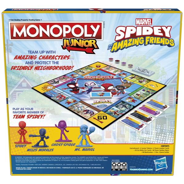 Jogo de Tabuleiro Hasbro Gaming Monopoly Junior Marvel Spidey 5+ Imagem de Jogo de Tabuleiro Hasbro Gaming Monopoly Junior Marvel Spidey 5+