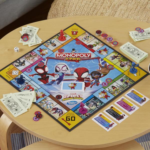 Jogo de Tabuleiro Hasbro Gaming Monopoly Junior Marvel Spidey 5+ Imagem de Jogo de Tabuleiro Hasbro Gaming Monopoly Junior Marvel Spidey 5+