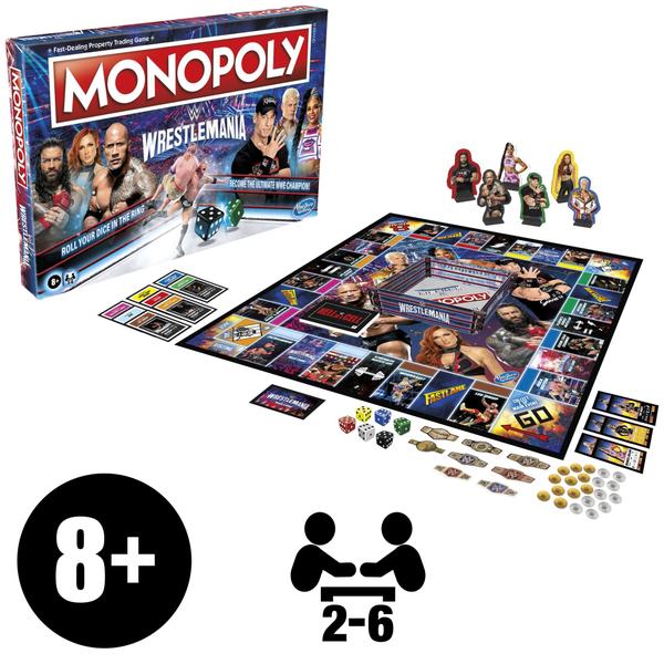 Imagem de Jogo de tabuleiro Hasbro Gaming Monopoly Wrestlemania Edition