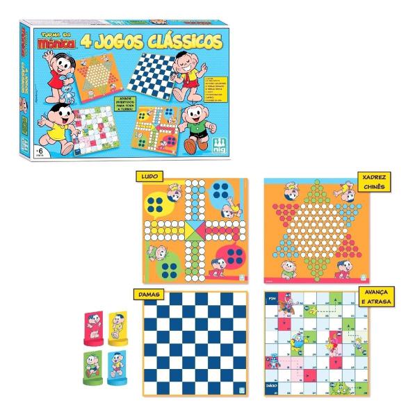 Jogo De Tabuleiro Infantil 4 Em 1 Turma Da Mônica - NIG BRINQUEDOS Imagem de Jogo De Tabuleiro Infantil 4 Em 1 Turma Da Mônica
