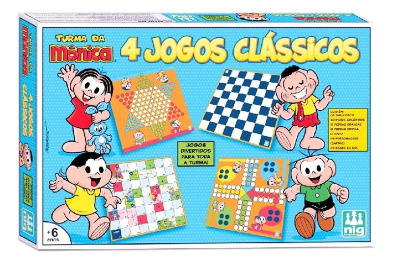 Jogo De Tabuleiro Infantil 4 Em 1 Turma Da Mônica - NIG BRINQUEDOS Imagem de Jogo De Tabuleiro Infantil 4 Em 1 Turma Da Mônica