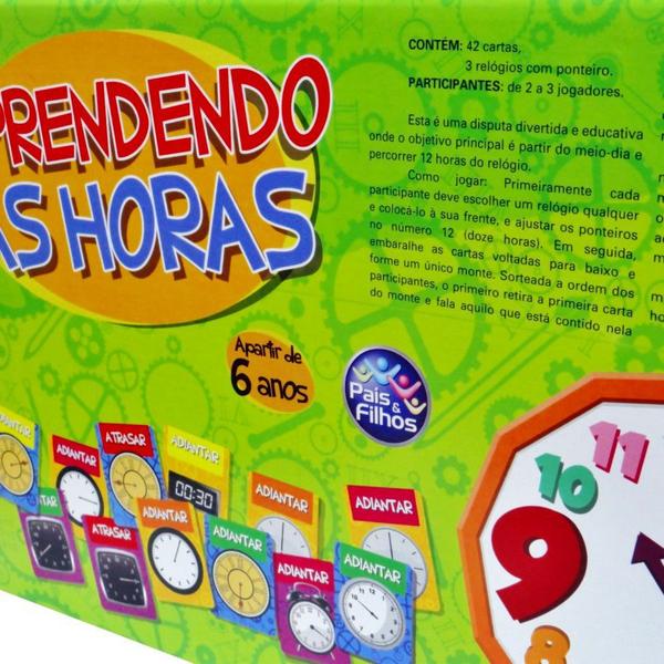 Imagem de Jogo De Tabuleiro Infantil Aprendendo As Horas