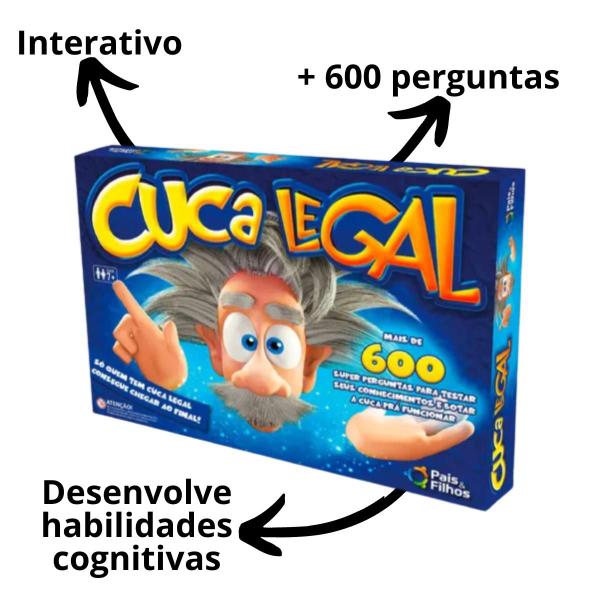 Imagem de Jogo de tabuleiro infantil cuca legal + 600 perguntas