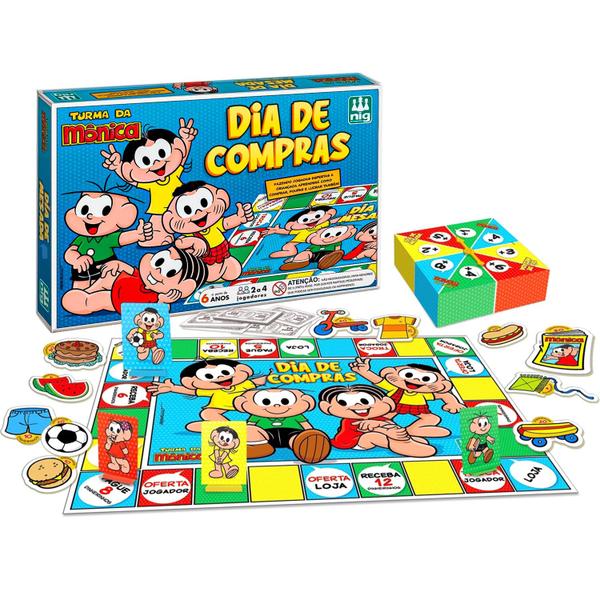 Jogo De Tabuleiro Infantil Educativo Turma Da Mônica Dia De Compras Nig Brinquedos Imagem de Jogo De Tabuleiro Infantil Educativo Turma Da Mônica Dia De Compras Nig Brinquedos