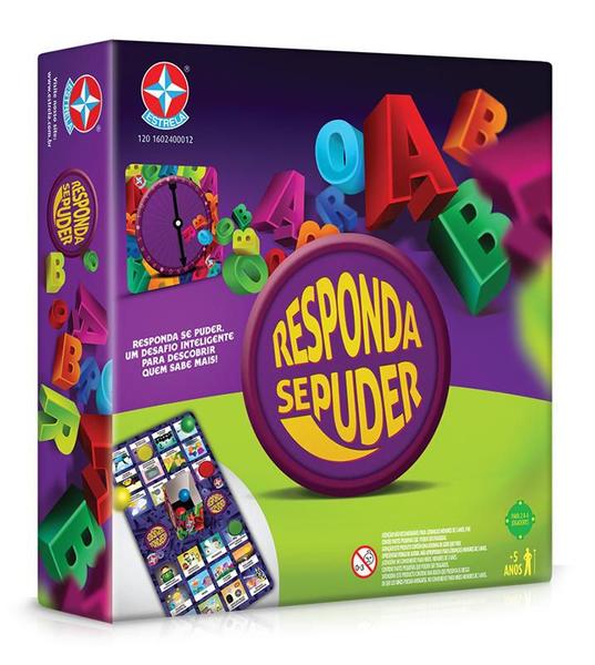 Jogo de Tabuleiro Infantil - Responda Se Puder - Estrela Imagem de Jogo de Tabuleiro Infantil - Responda Se Puder - Estrela