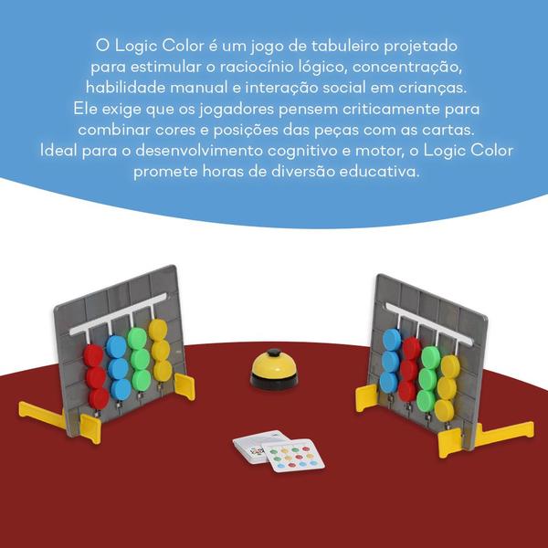 Imagem de Jogo De Tabuleiro Logic Color Brinquedo Educativo Pakitoys