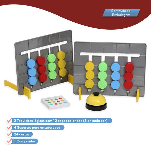 Jogo de Tabuleiro Logic Color Didático Divertido Pakitoys - Paki Toys Imagem de Jogo de Tabuleiro Logic Color Didático Divertido Pakitoys
