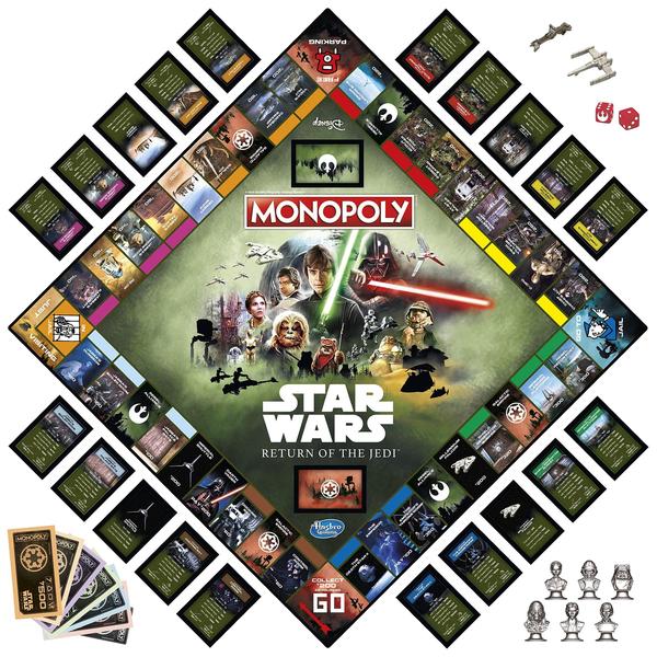 Star Wars Return of the Jedi ボードゲーム Jogo de Tabuleiro Monopoly Star Wars: O Retorno de Jedi - 8+ Anos