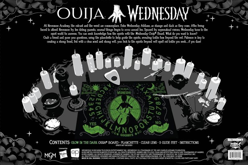 Imagem de Jogo de tabuleiro Ouija USAPOLY Ouija: Wednesday Glow in The Dark