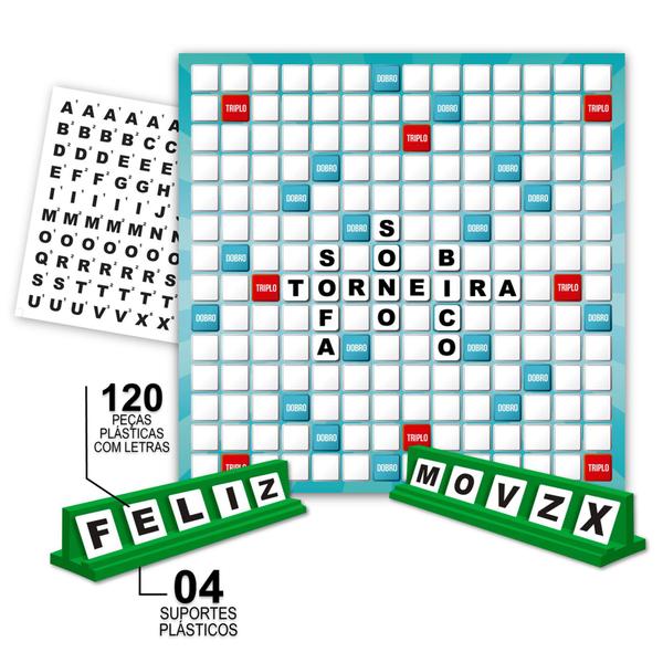 Jogo de Tabuleiro Palavras Cruzadas - Pais e Filhos Imagem de Jogo de Tabuleiro Palavras Cruzadas - Pais e Filhos