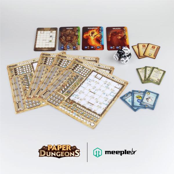 Imagem de Jogo de tabuleiro Paper Dungeons, Meeple BR