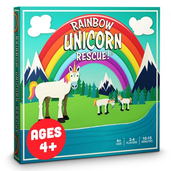 Imagem de Jogo de tabuleiro Rainbow Unicorn Rescue Kids 4-8 anos com brinquedo