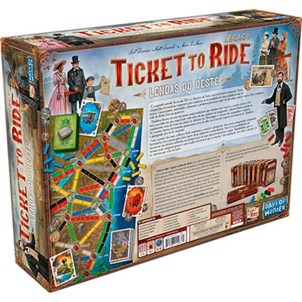 Imagem de Jogo de tabuleiro ticket to ride lendas do oeste galápagos - ttr401