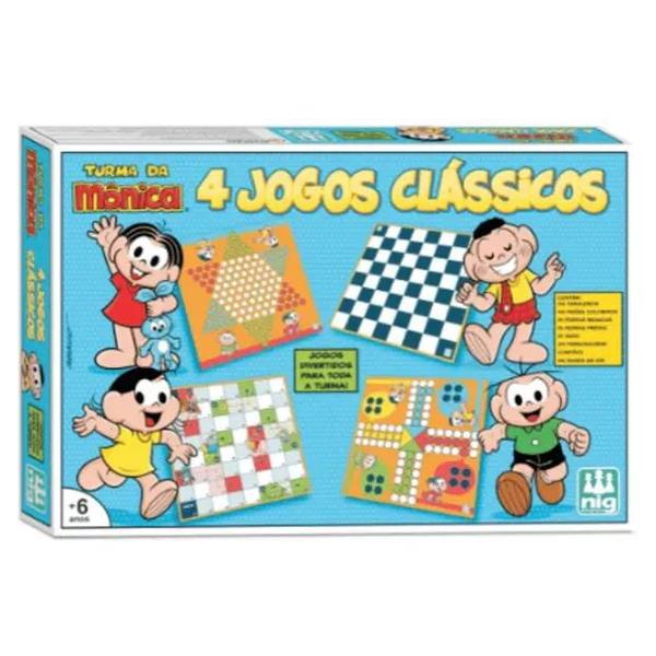 Imagem de Jogo De Tabuleiro Turma da Monica Kit Com 4 jogos Clássicos Nig Brinquedos