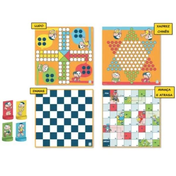 Jogo De Tabuleiro Turma da Monica Kit Com 4 jogos Clássicos Nig Brinquedos Imagem de Jogo De Tabuleiro Turma da Monica Kit Com 4 jogos Clássicos Nig Brinquedos